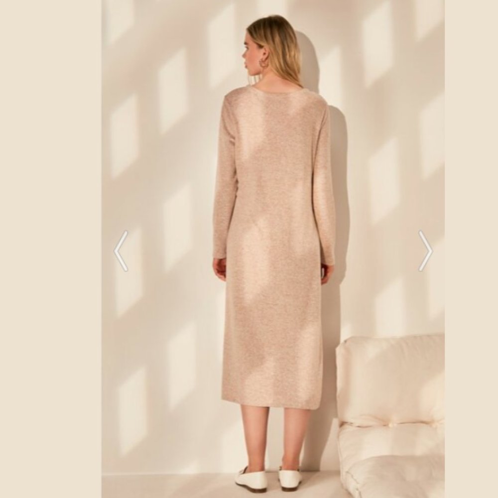 Comfort Beige Soft Knitted 2-Piece Set - Picture 5 of 12